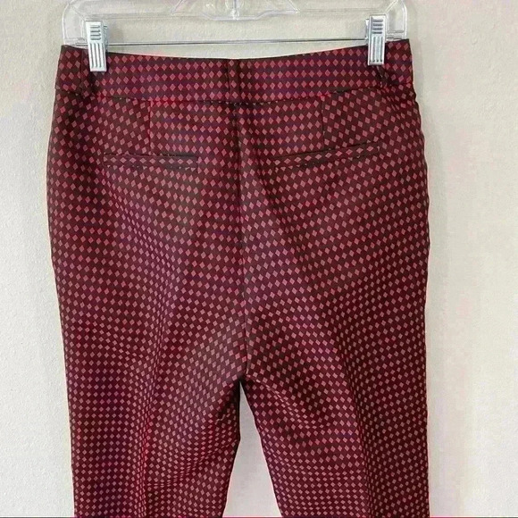 kate spade red diamond on black ankle pants - Picture 6 of 7